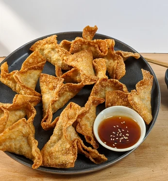 Crispy meat wontons for pickup or delivery from Lucky Koi Express, Winnipeg