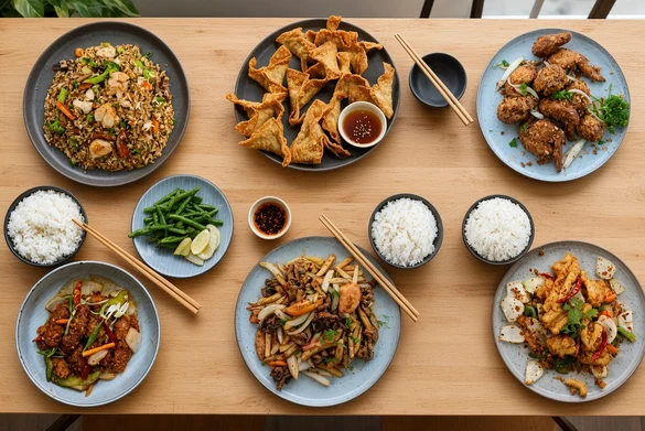 Cantonese and Szechuan Chinese takeout dishes from Lucky Koi Express in Winnipeg