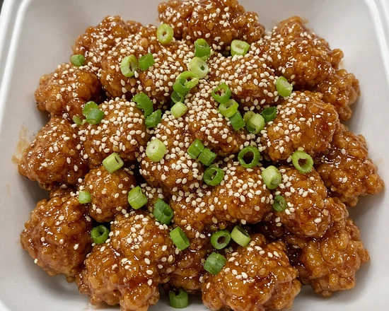 Sesame chicken from Lucky Koi Express Chinese takeout in Winnipeg